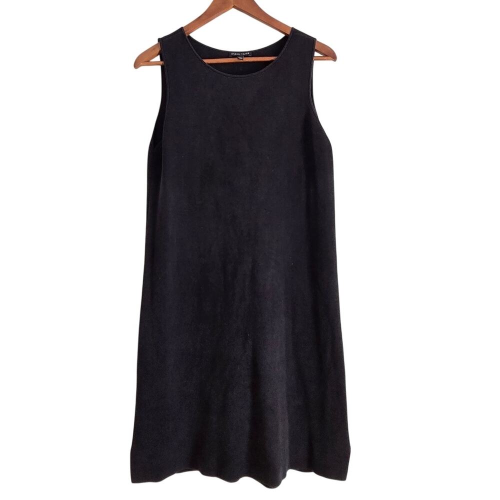 Timeless Chic Quiet Luxury Silk Blend Eileen Fisher Sleeveless Knit Dress Size S